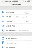 iOS 7 Einstellungen